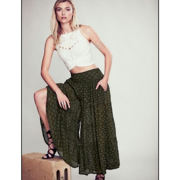 Free People Wide Leg Boho Pants - Picture 1 of 6